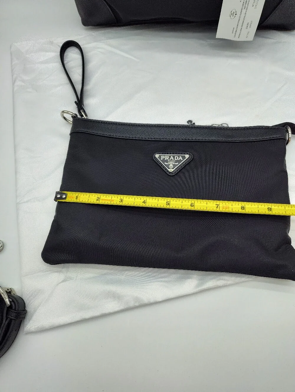 PRADA Black Nylon 3 Piece Tote Crossbody Pouch GWP Set Strap Dust Bag NWT
